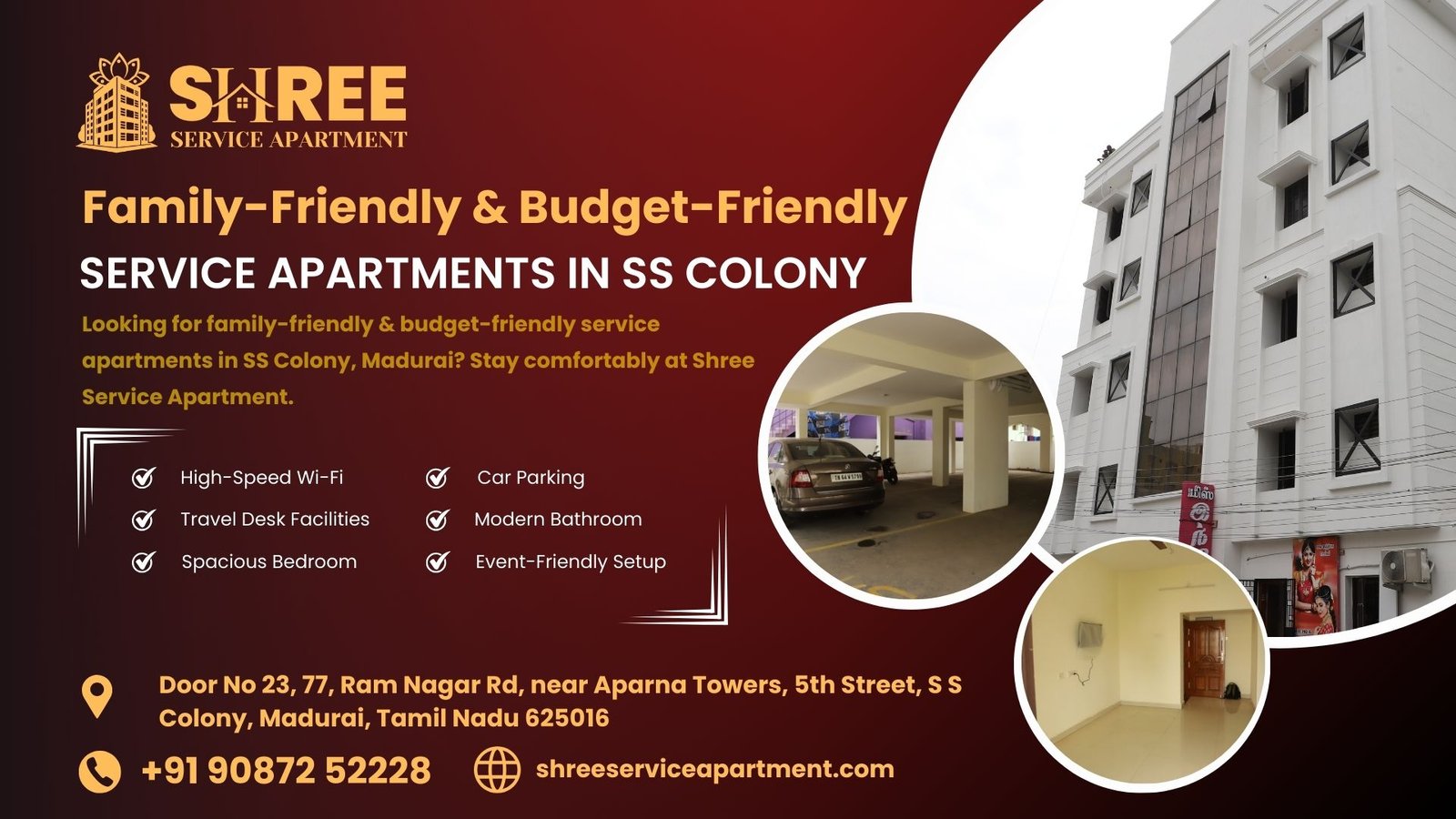 service apartments in SS colony